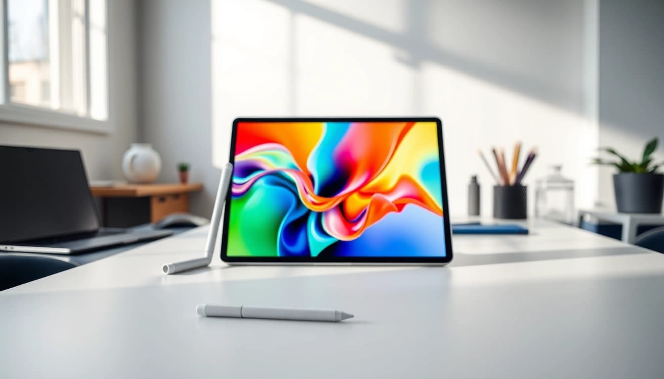 Interactuar con el iPad Pro M4 en un entorno moderno y profesional.