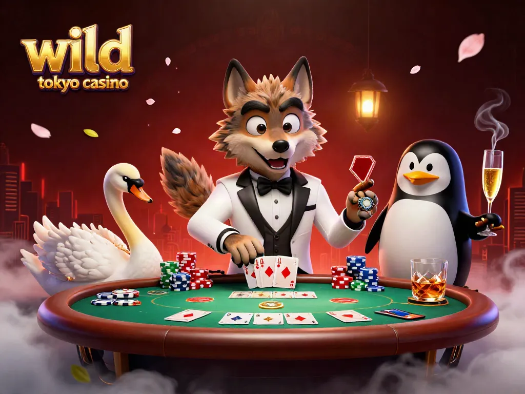 Play thrilling games at wild tokyo casino with vibrant characters and rich casino elements.