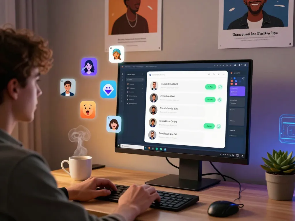 User engaging with CrushOn AI chat interface, exploring emotional AI characters and interactive features.