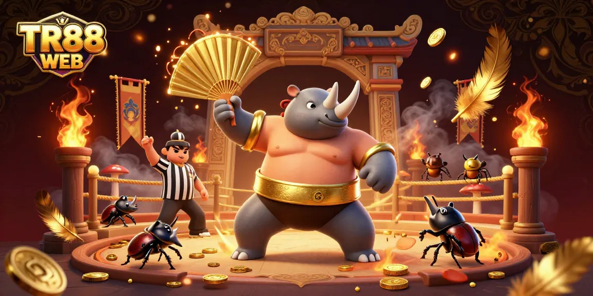 Experience the excitement of TR88 WEB with dynamic gaming action featuring a legendary sumo beetle champion.