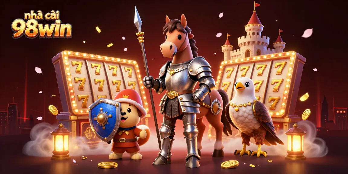 Engage in lively gameplay at nhà cái 98win featuring vibrant 3D characters and casino elements.