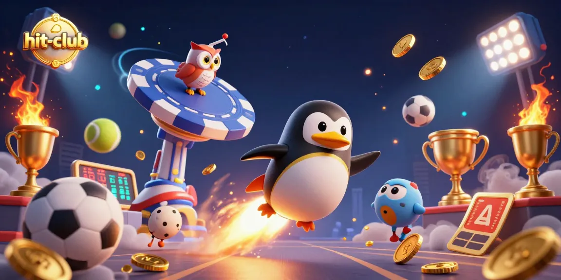 Hit-club delivers thrilling gambling experiences with dynamic sports elements and a golden penguin.