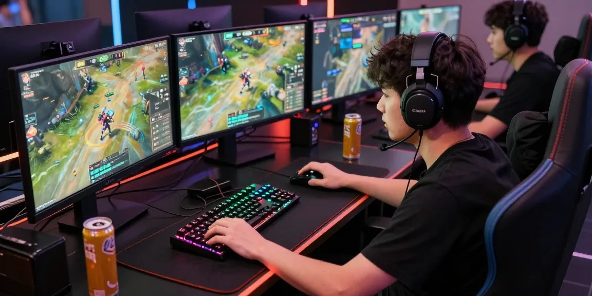Competitive gamer using rokok 88 gear with RGB mechanical keyboard and precision mouse.