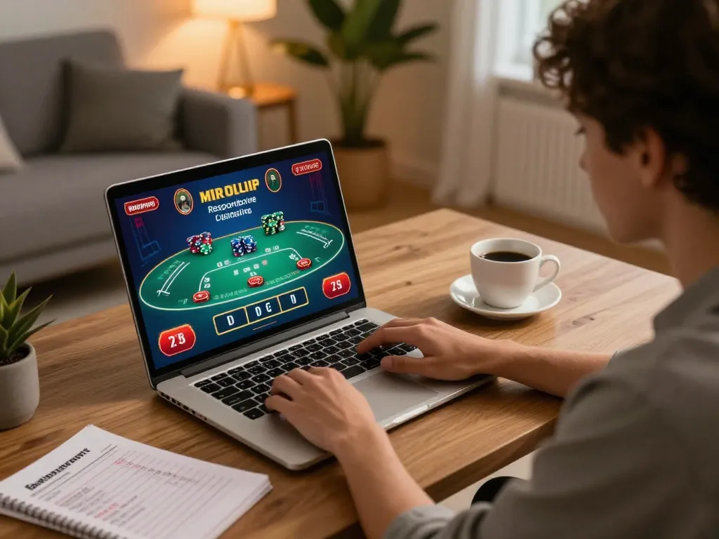 Experience fun79 online blackjack in a cozy home office while managing your bankroll