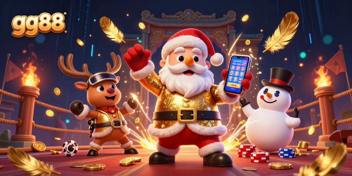 Experience the fun of gg88 with Santa and friends at an extravagant online casino.