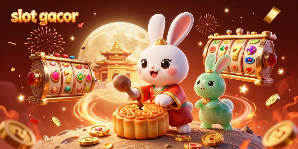 Mengungkap slot gacor dengan kelinci bulan yang mengguncang koin poker dalam ilustrasi yang magis di bulan